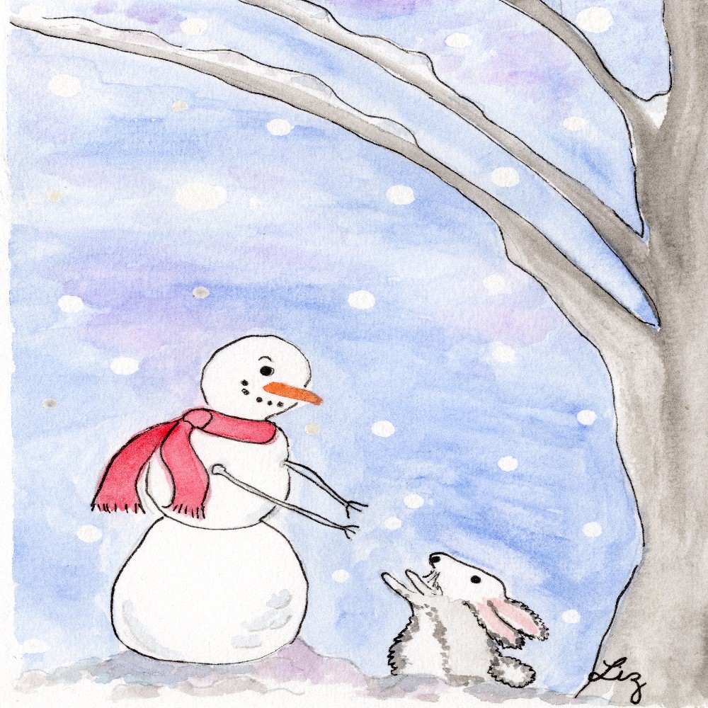 Snowman with Bunny